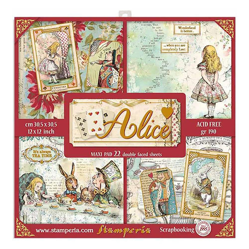 Alice in the Wonderland Gold - 22 Single-Sided 12x12 Paper Pack