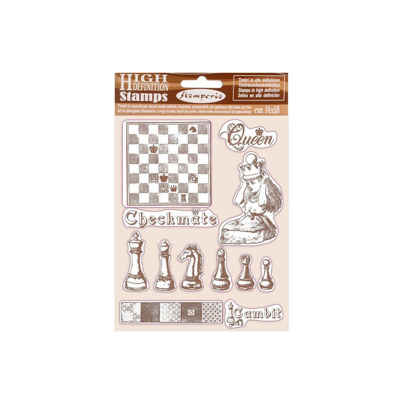 Alice Checkmate - HD Natural Rubber Stamp