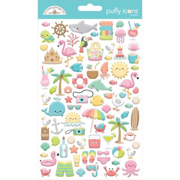 Seaside Summer - Puffy Stickers