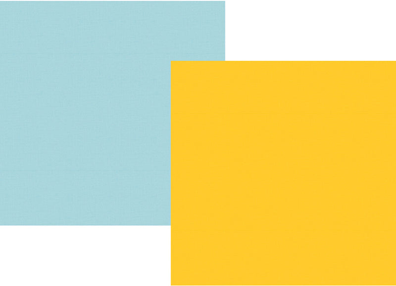 Say Cheese 4 12x12 Double Sided Cardstock - Yellow / Light Blue