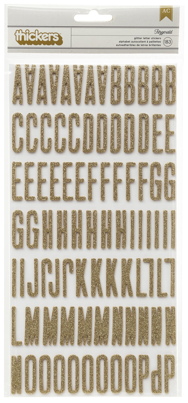Fitzgerald Glitter Letter Thickers Stickers