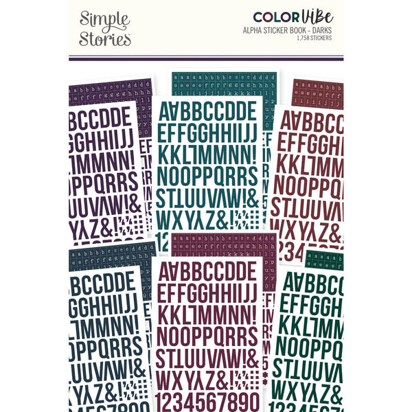 Color Vibe Collection - Sticker Book - Alphabet - Darks