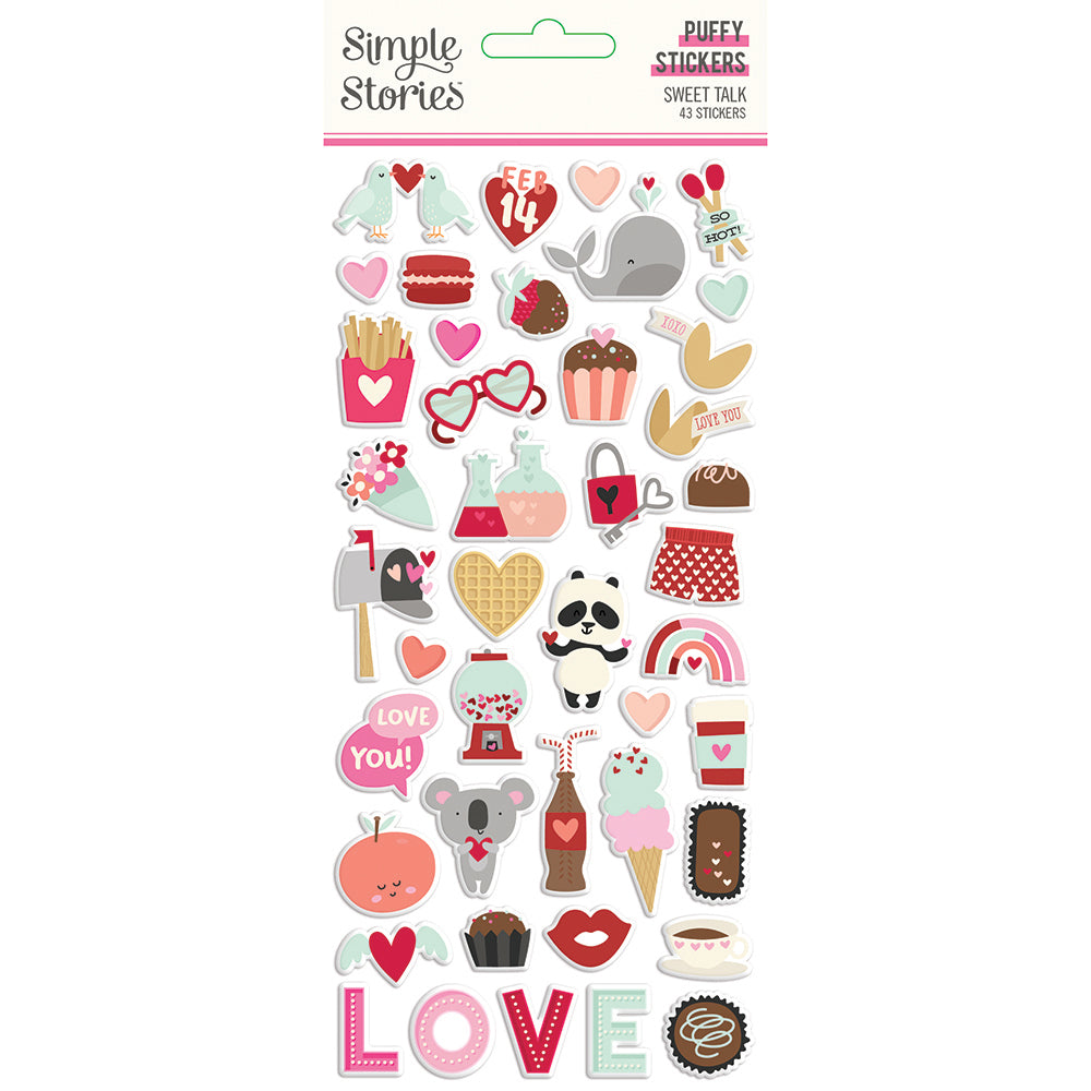 Sweet Talk Puffy Stickers