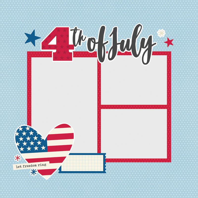 Simple Pages Page Pieces - 4th of July