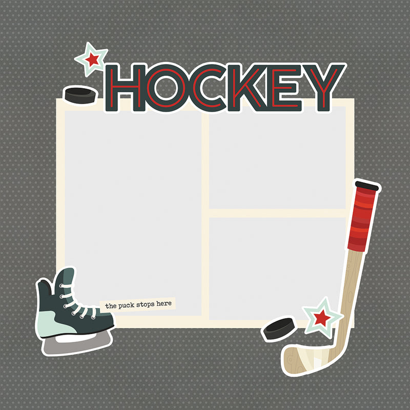 Simple Pages Page Pieces - Hockey