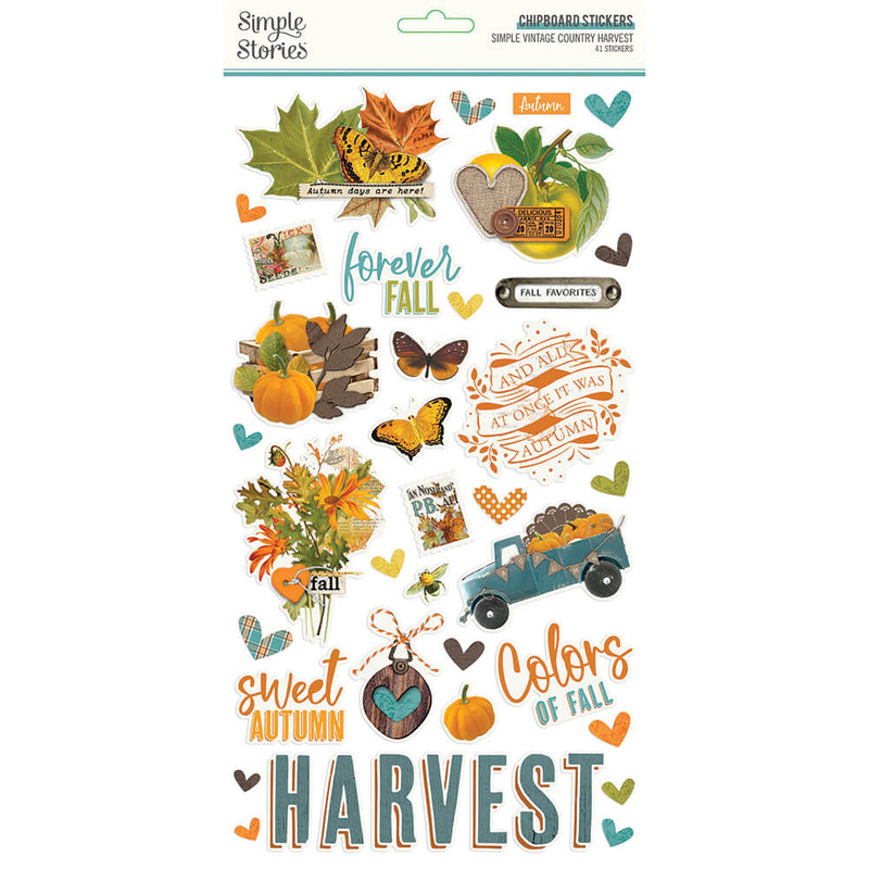 Simple Vintage Country Harvest -  6x12 Chipboard