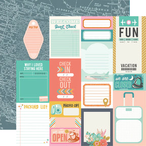 Let's Go Collection - 12x12 Double Sided Cardstock - Journal Elements