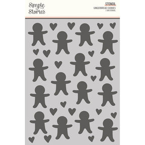 Baking Spirits Bright - 6x8 Stencil - Gingerbread Cookies