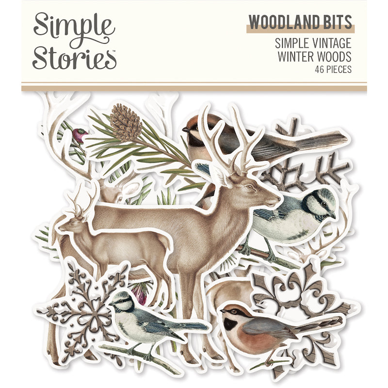 Simple Vintage Winter Woods - Woodland Bits & Pieces