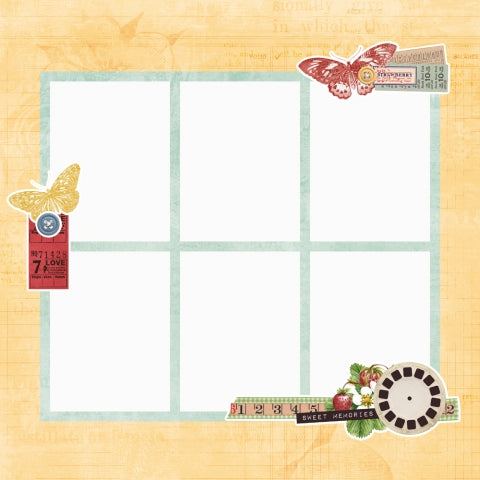 Simple Vintage Berry Fields - Cardstock Stickers