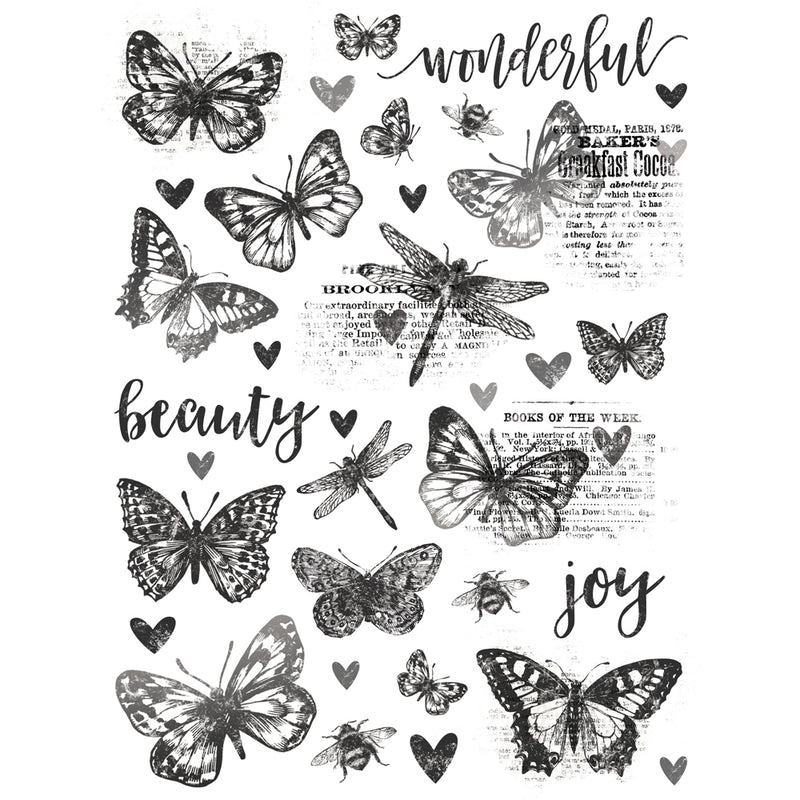 Simple Vintage Essentials  - Rub Ons Butterflies