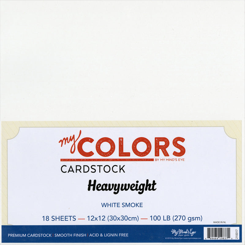 My Colors Heavyweight Cardstock Bundle - White Smoke