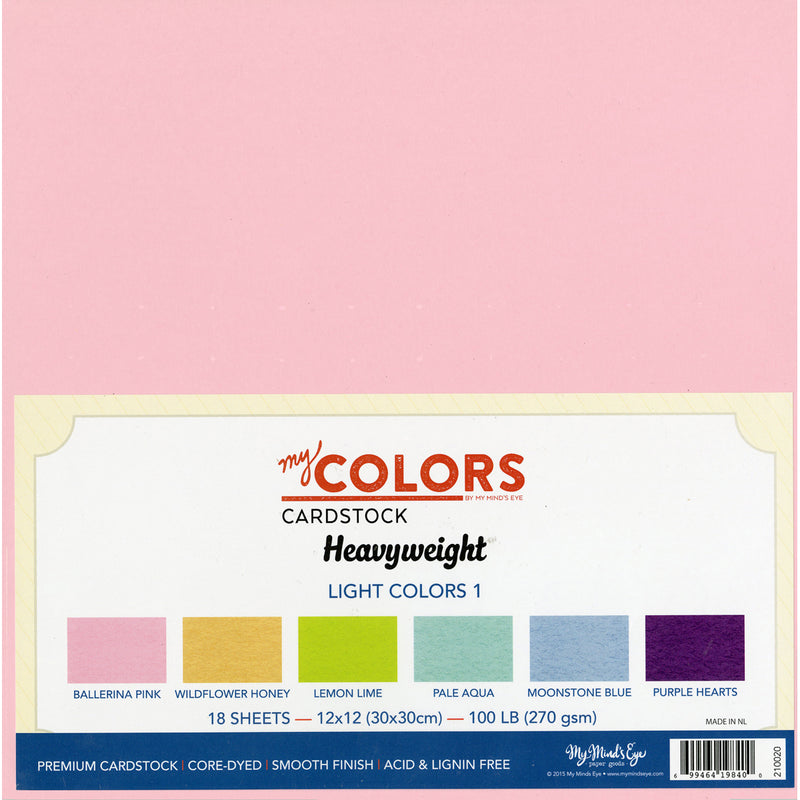 My Colors Cardstock - Heavyweight 12x12 - Ballerina Pink