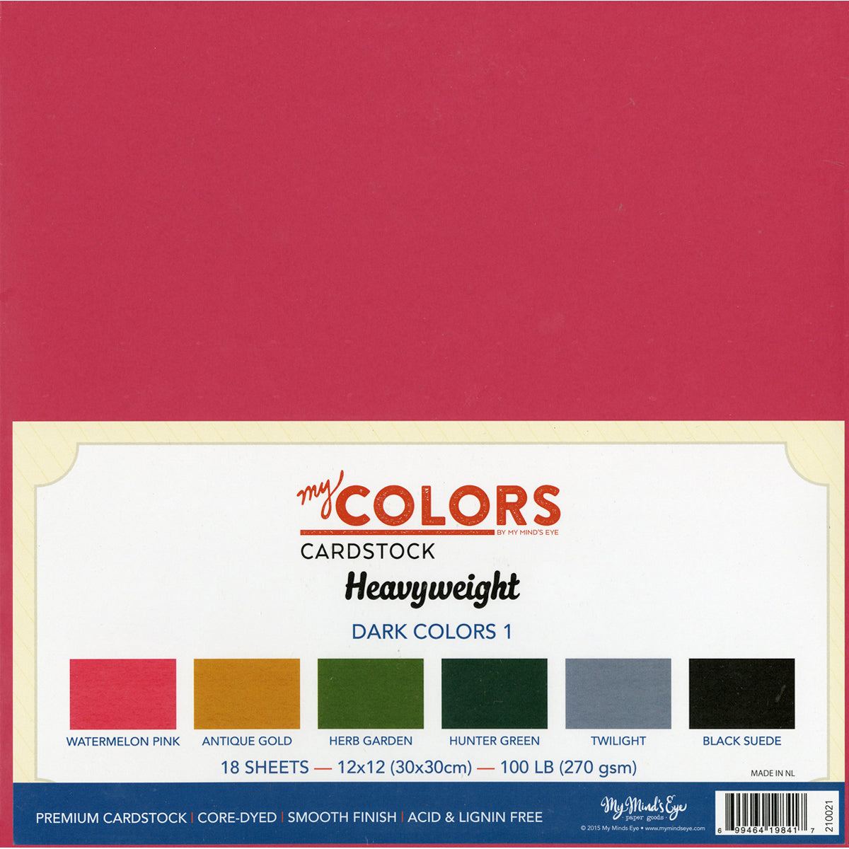 My Colors Heavyweight Cardstock Bundle - Darks 1