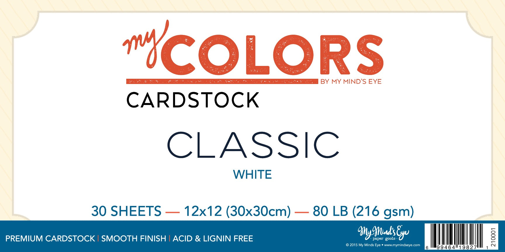 My Colors Heavyweight Cardstock Bundle - White Classic