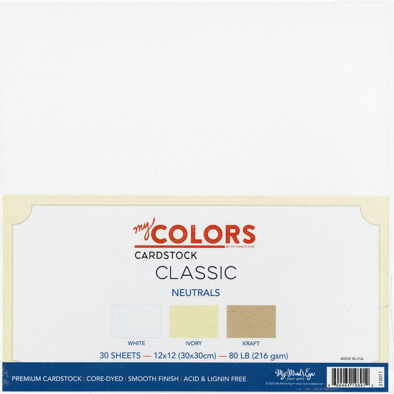 My Colors Heavyweight Cardstock Bundle - Neutrals Classic