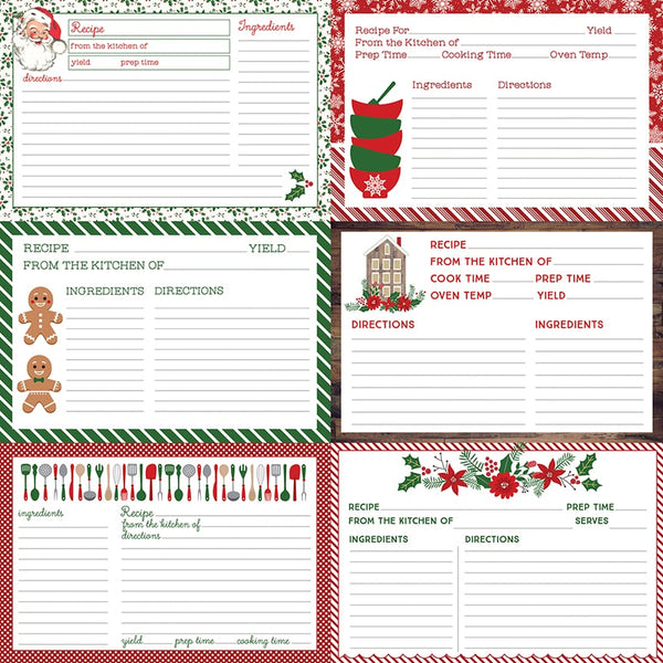 Holiday Recipe Cards - Horizontal