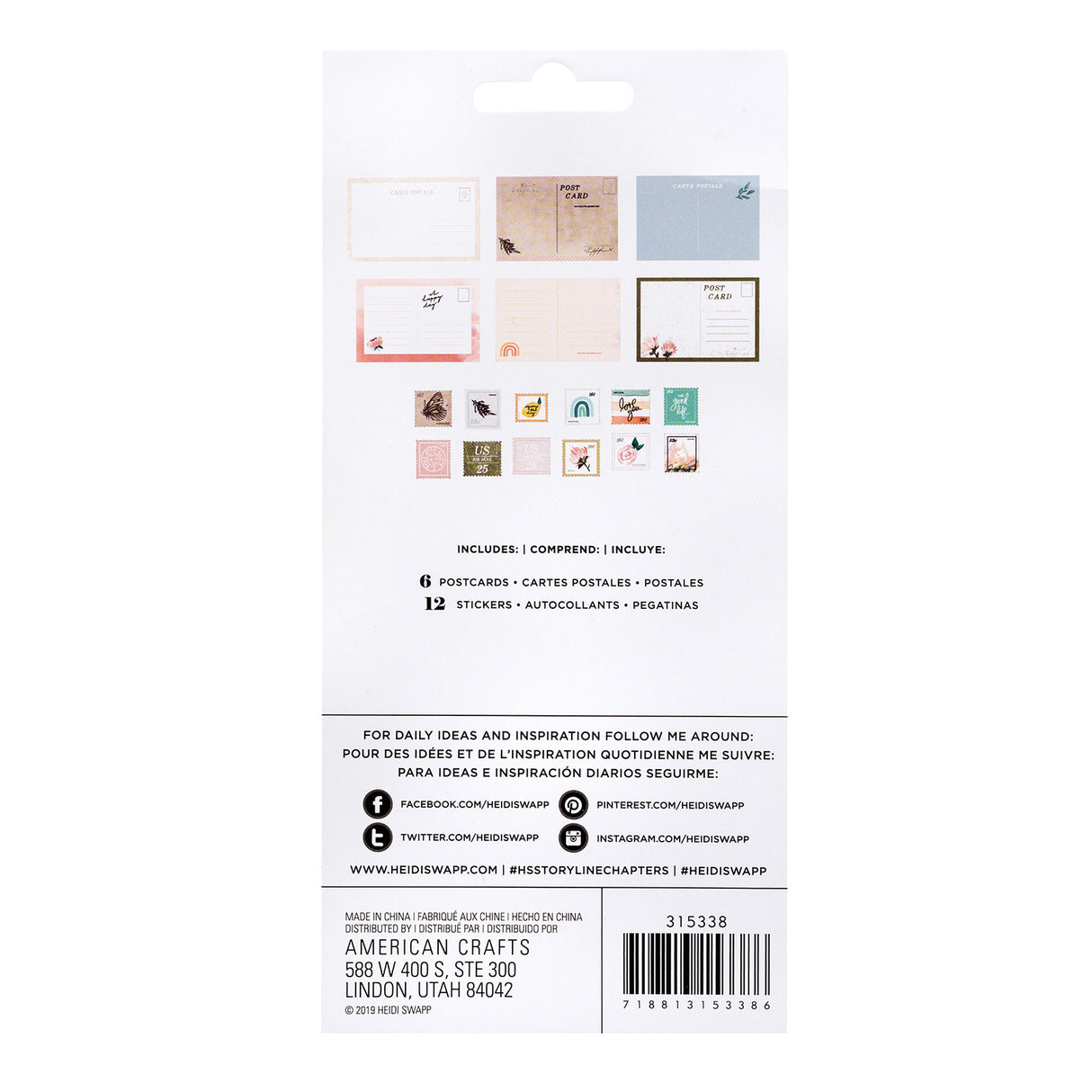 Storyline Chapters Postcards & Stamp Stickers 18/Pkg by Heidi Swapp