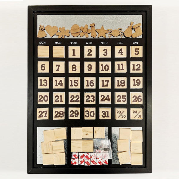 MAGNETIC CALENDAR - FRAME BLACK – Button Farm Club