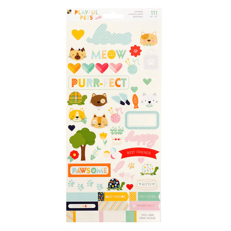 Cats Playful Pets Sticker Sheet