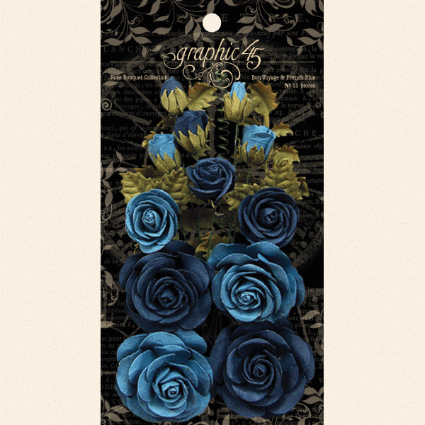 Graphic 45 Rose Bouquet Collection - Bon Voyage & French Blue