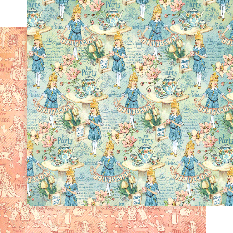 Alice's Tea Party 8x8 Paper Pad