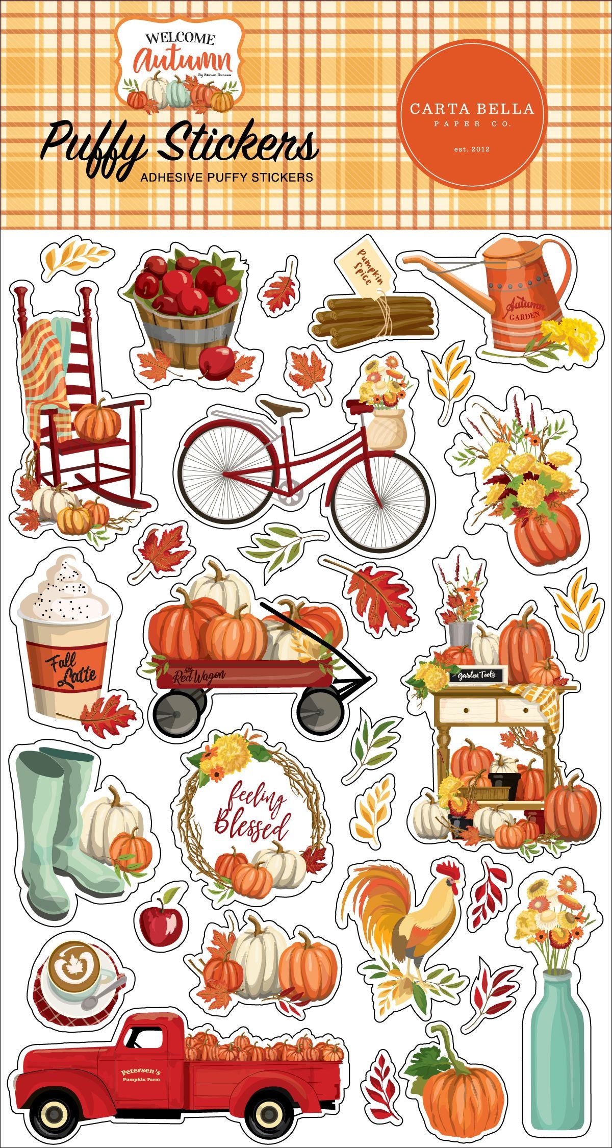 Welcome Autumn Puffy Stickers