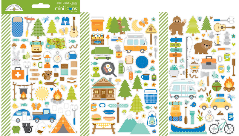 Great Outdoors Collection - Cardstock Stickers - Mini Icons - Outdoors