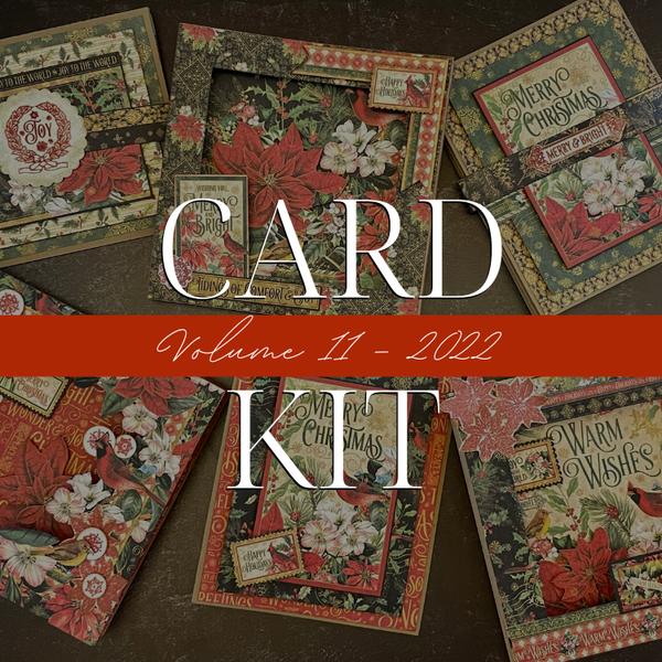 Graphic 45 Card Kit Vol 11 2022  - Warm Wishes — Framed Card & Accordion Card Set