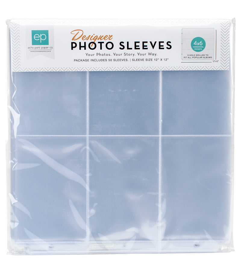 Designer Photo 12x12 Sleeves -  4x6 pockets