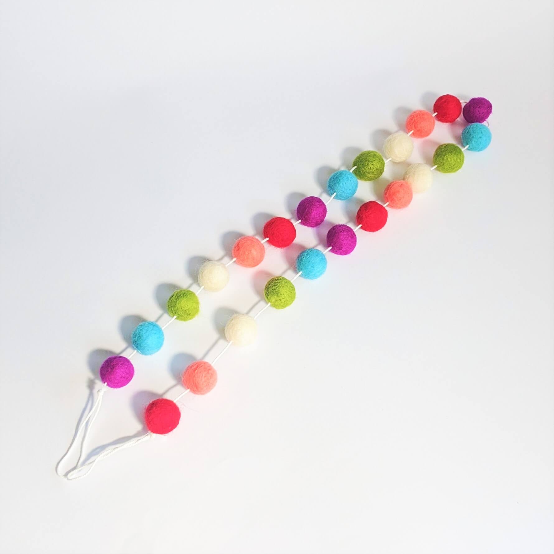 Felt Balls Garland - Spring