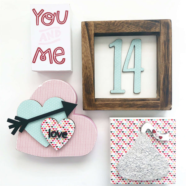 Accessory Tray Kit - February ("14" in Frame, Choc Kiss, You & Me Block)
