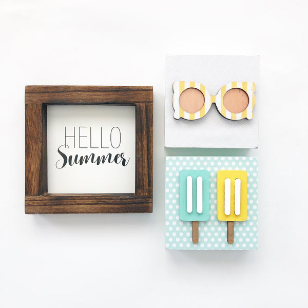 Accessory Tray Kit - June (Summer Frame, Popsicles, Sunglasses)