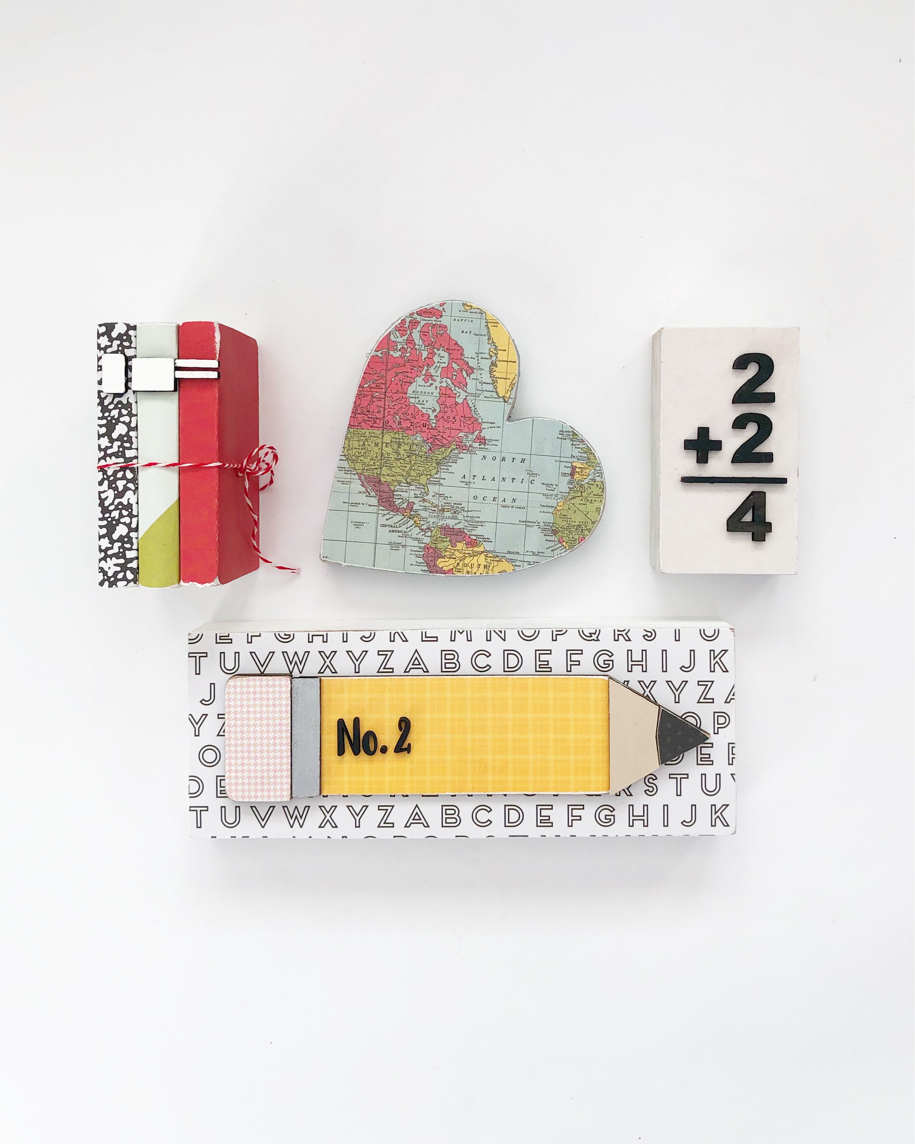 Accessory Tray Kit - September (Book Stack, Flashcard, Heart Map, Pencil)