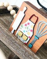 Accessory Tray Kit - Kitchen (Apron Set, Cutting Board, EAT, Rolling Pin)