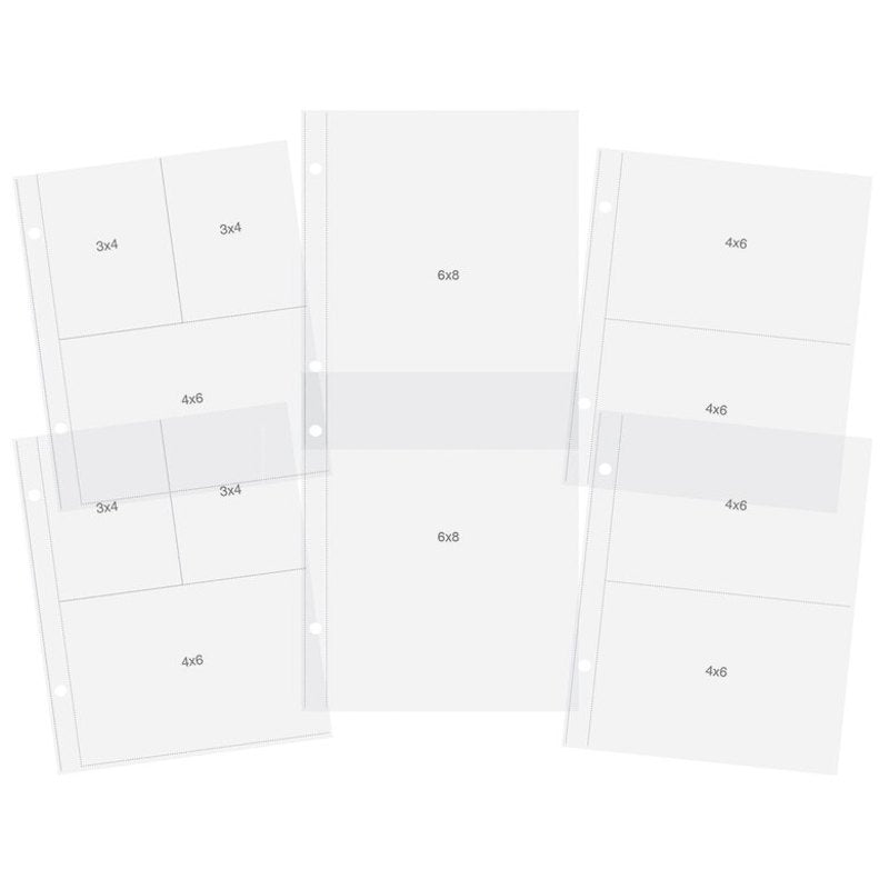 Sn@p! Pocket Pages Multi pack For 6"X8" Binders 12/Pkg