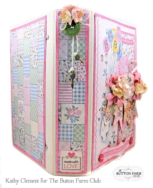 Authentique's Swaddle Baby Girl Mini Album Kit by Kathy Clement~ Digital Tutorial