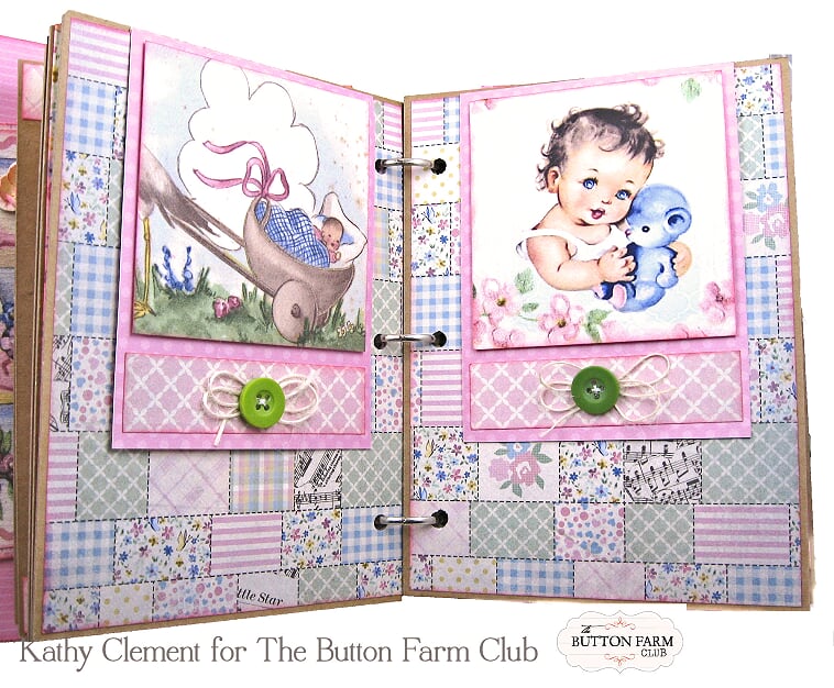 Authentique's Swaddle Baby Girl Mini Album Kit by Kathy Clement~ Digital Tutorial