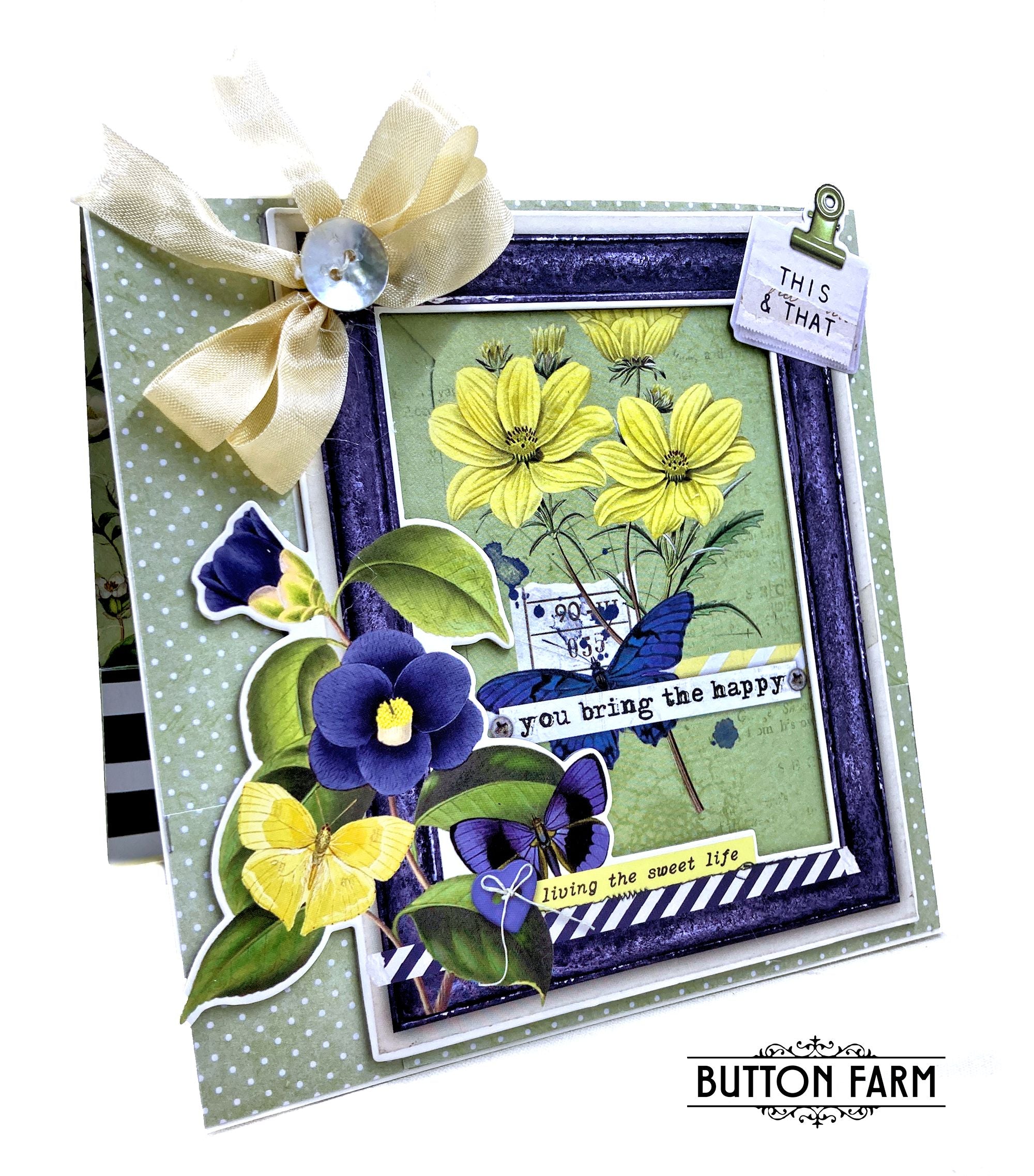 Simple Vintage Indigo Garden Card Kit by Kathy Clement