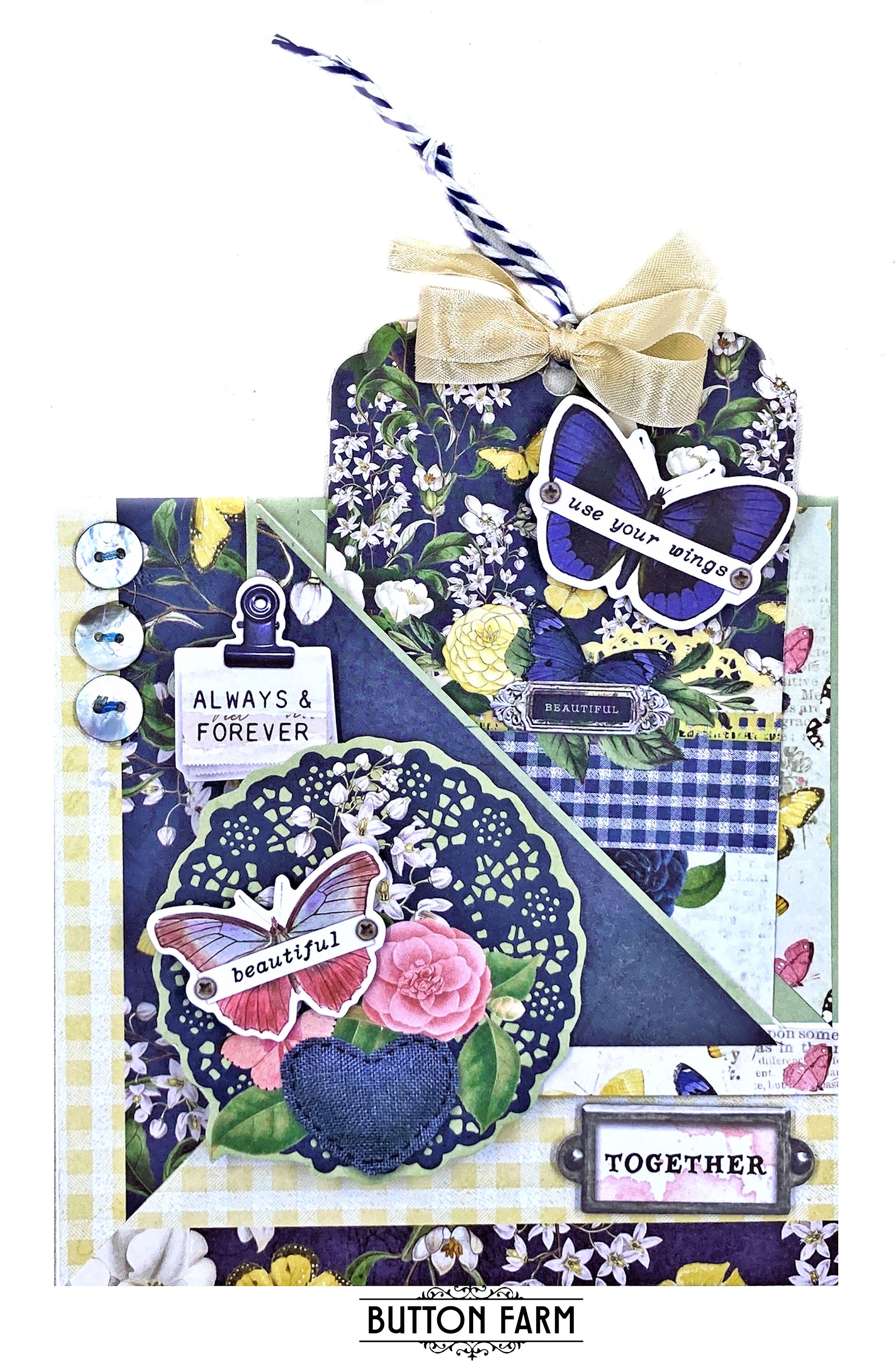 Simple Vintage Indigo Garden Card Kit by Kathy Clement