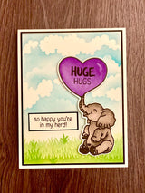 Sending Huge Hugs Stamp and Stencil Kit by Amy Sonnemann