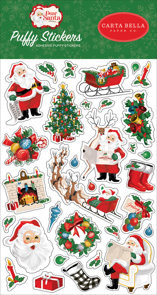 Dear Santa Puffy Stickers