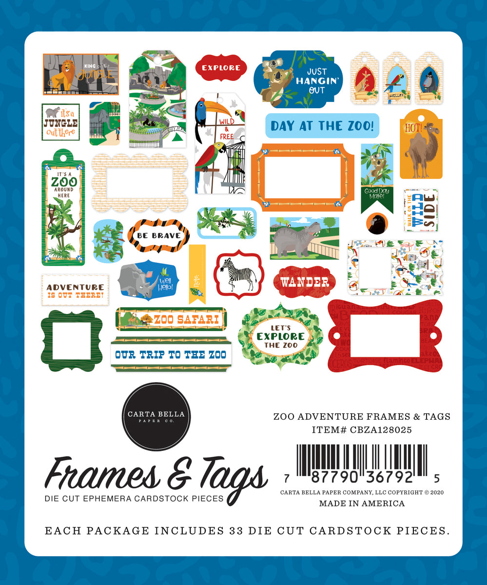 Zoo Adventure Frames & Tags
