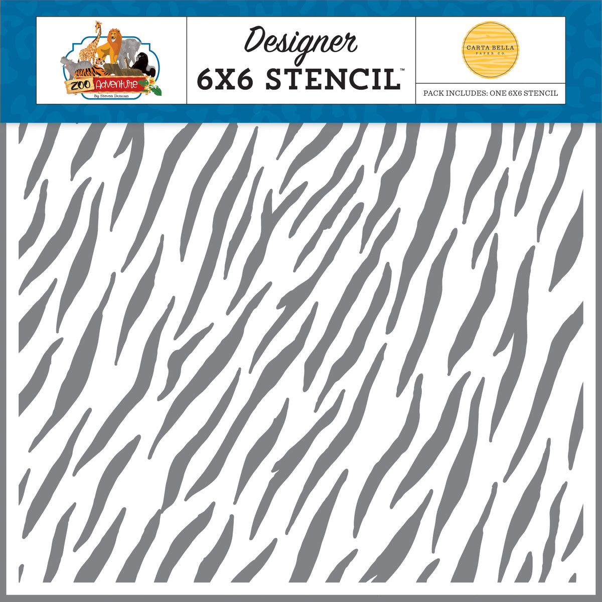Zoo Adventure - Zebra Stencil