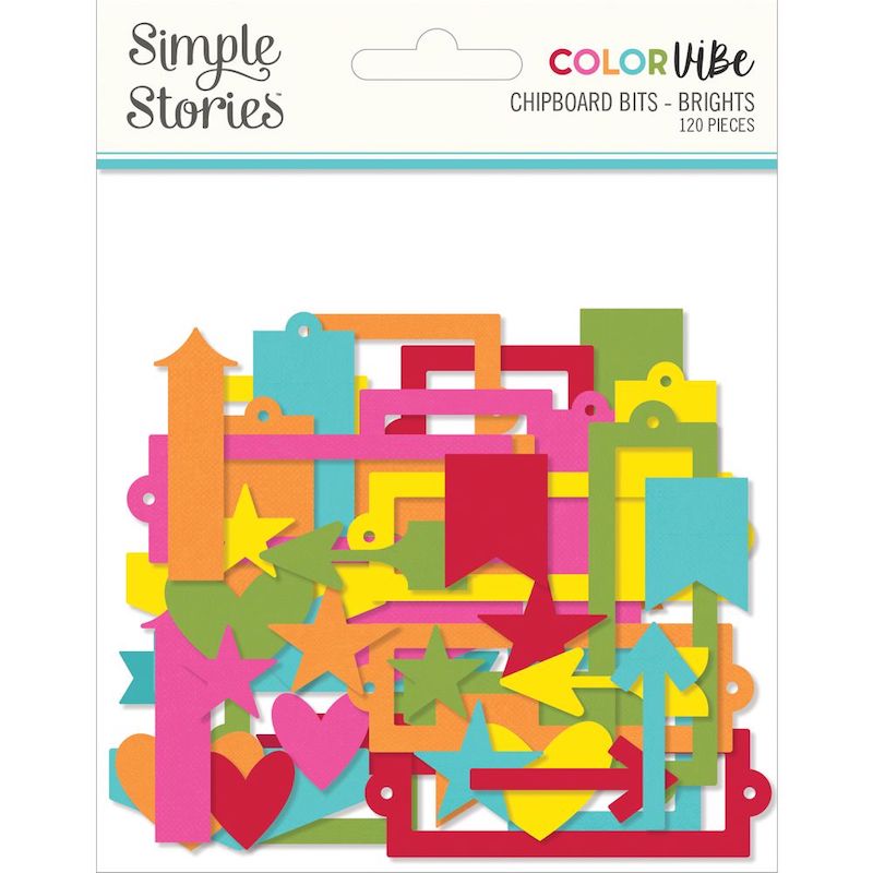 Color Vibe Chipboard Bits & Pieces - Brights