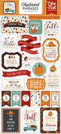 Happy Fall 6x13 Chipboard Phrases