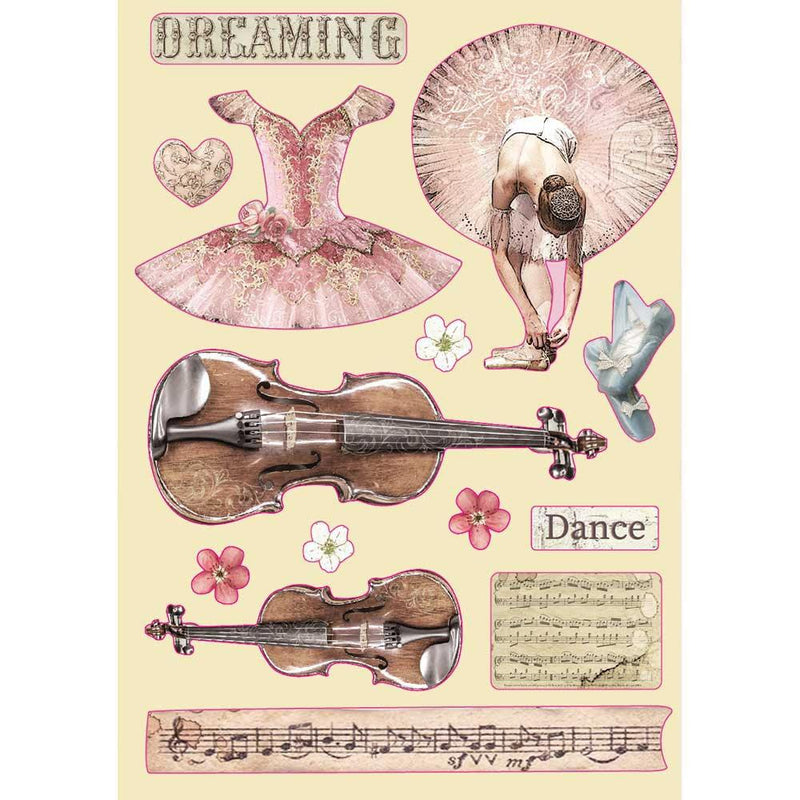 Violin & Dance, Passion Wooden Shapes A5