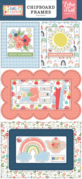 Little Dreamer Girl 6x13 Chipboard Frames