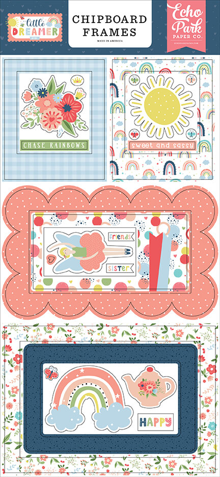 Little Dreamer Girl 6x13 Chipboard Frames