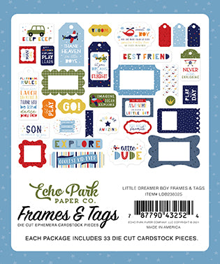 Little Dreamer Boy Frames & Tags